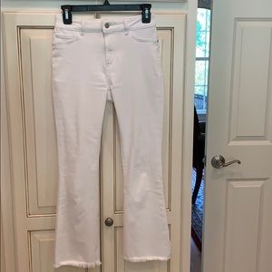 DL1961 cropped white jeans